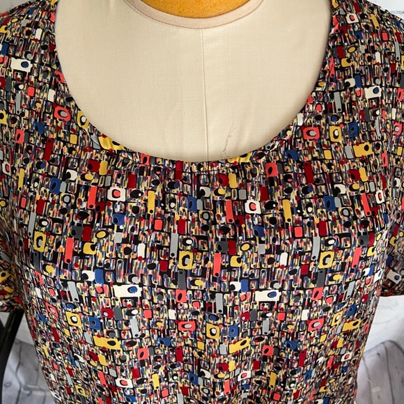 WOMENS MED/LARGE MULTI COLOR TOP BLOUSE - Picture 3 of 6